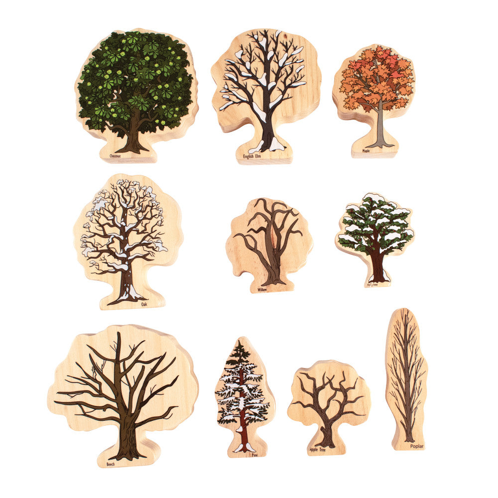 The Freckled Frog All Seasons Wooden Tree Blocks - Set of 10 - Ages 2+ - Image 4