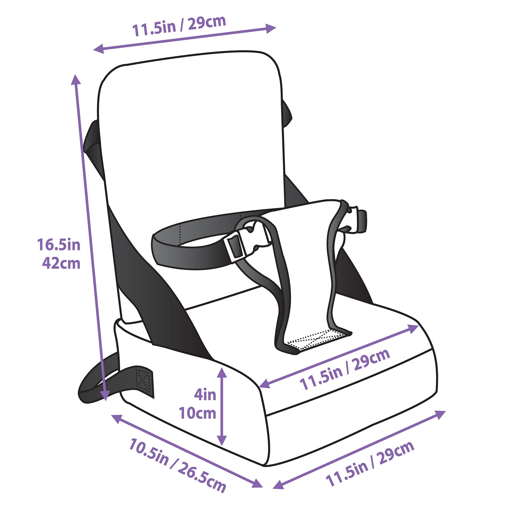 Dreambaby? Grab 'N Go Booster Seat - Navy: Portable Dining Delight - Image 4