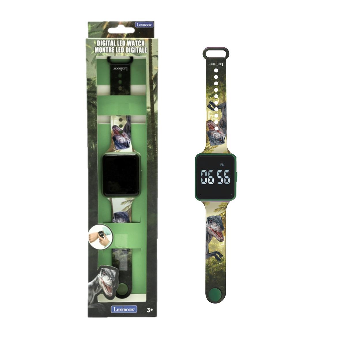 Jurassic Explorer Youth LED Digital Watch - Vibrant Dinosaur Print Strap - Image 3