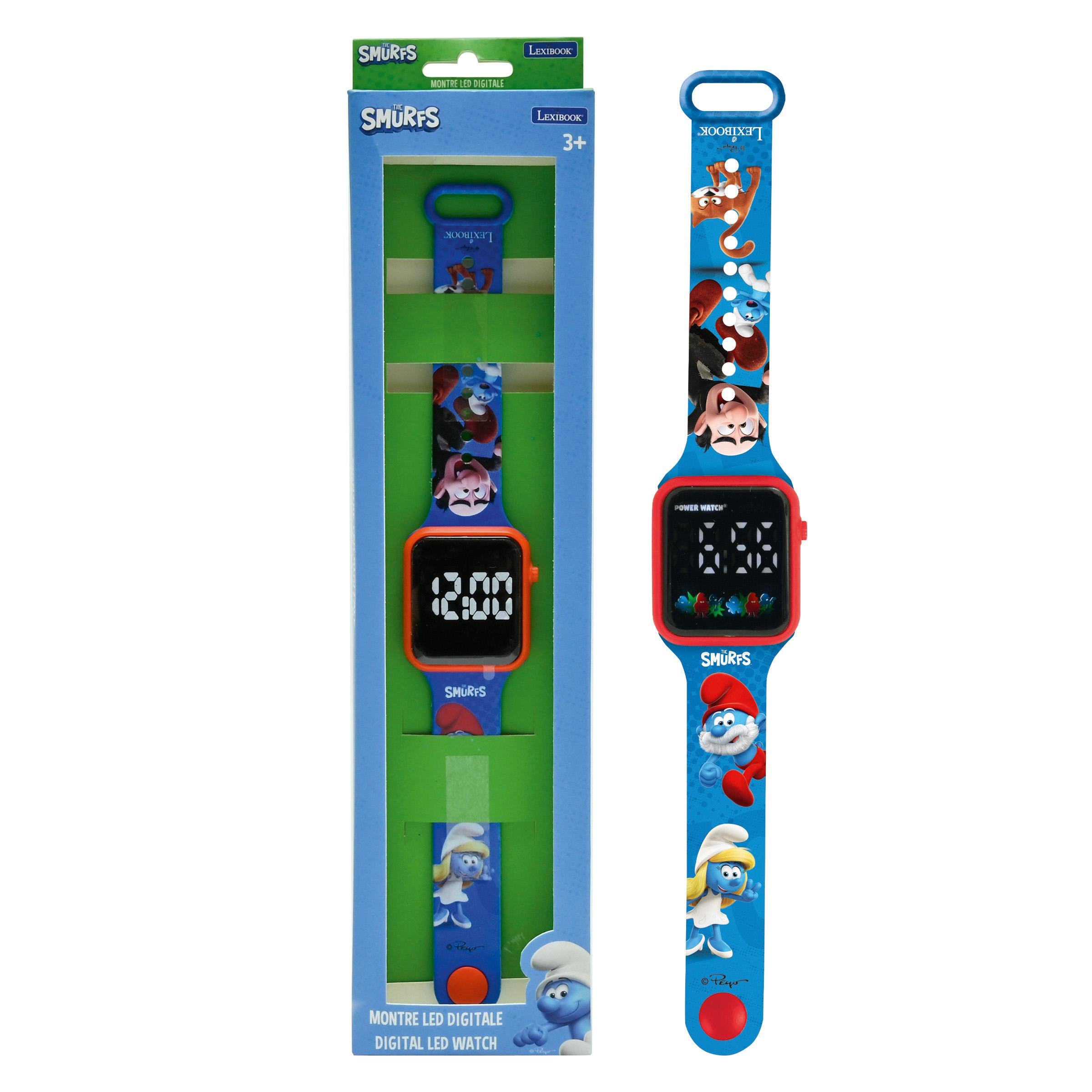 Smurfs Kids' LED Digital Watch - Blue Adjustable Strap - Image 5