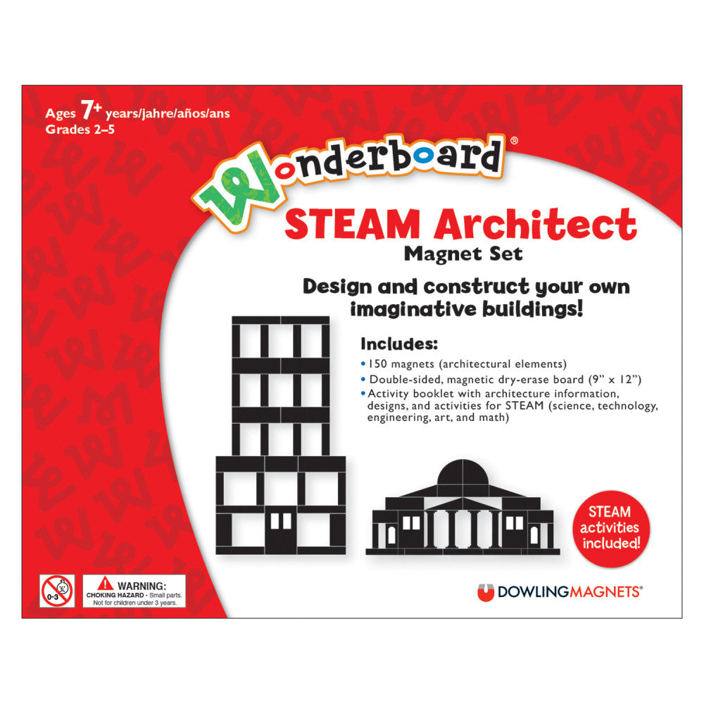 Dowling Magnets Wonderboard STEAM Architect Magnet Set - Creative Building Fun