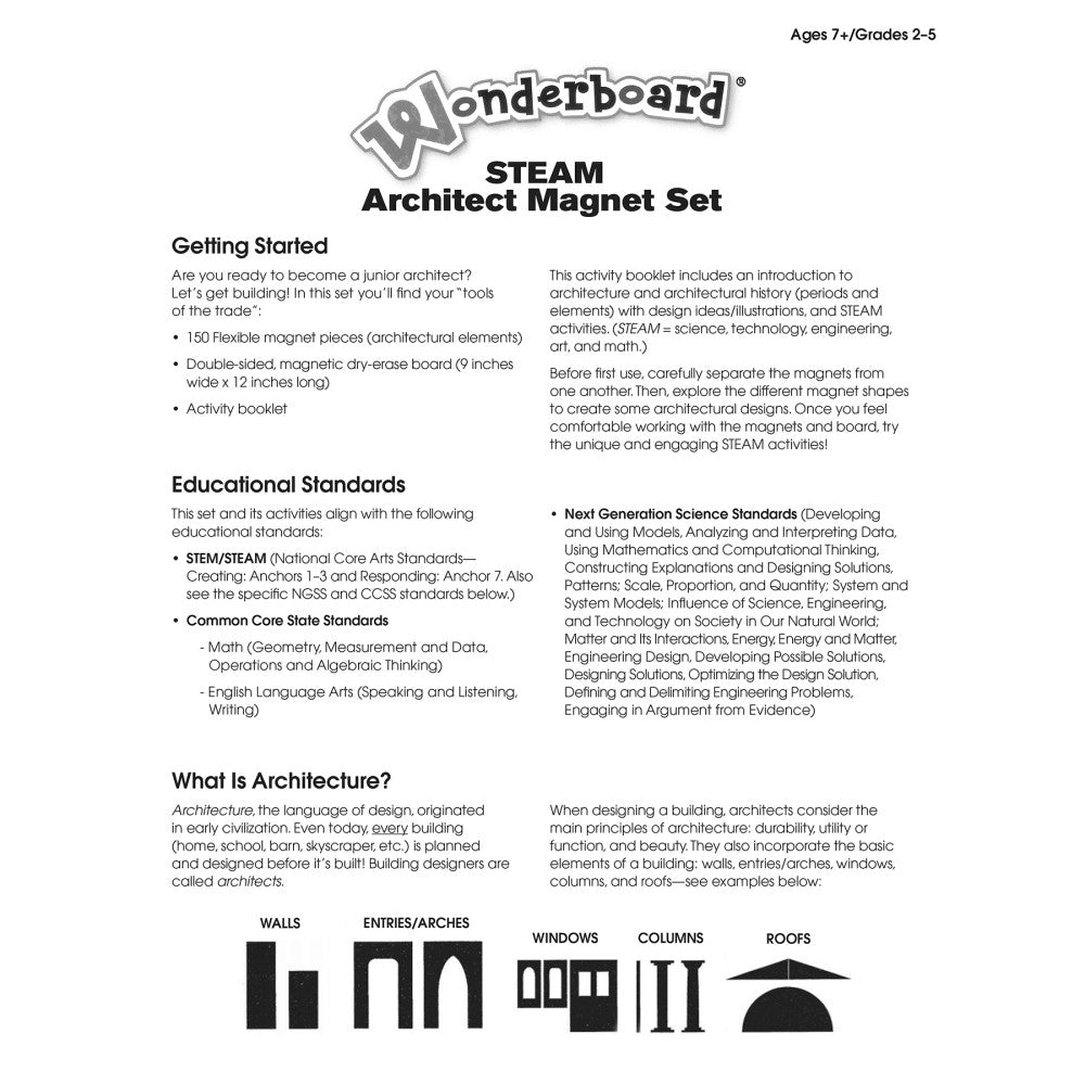 Dowling Magnets Wonderboard STEAM Architect Magnet Set - Creative Building Fun - Image 3