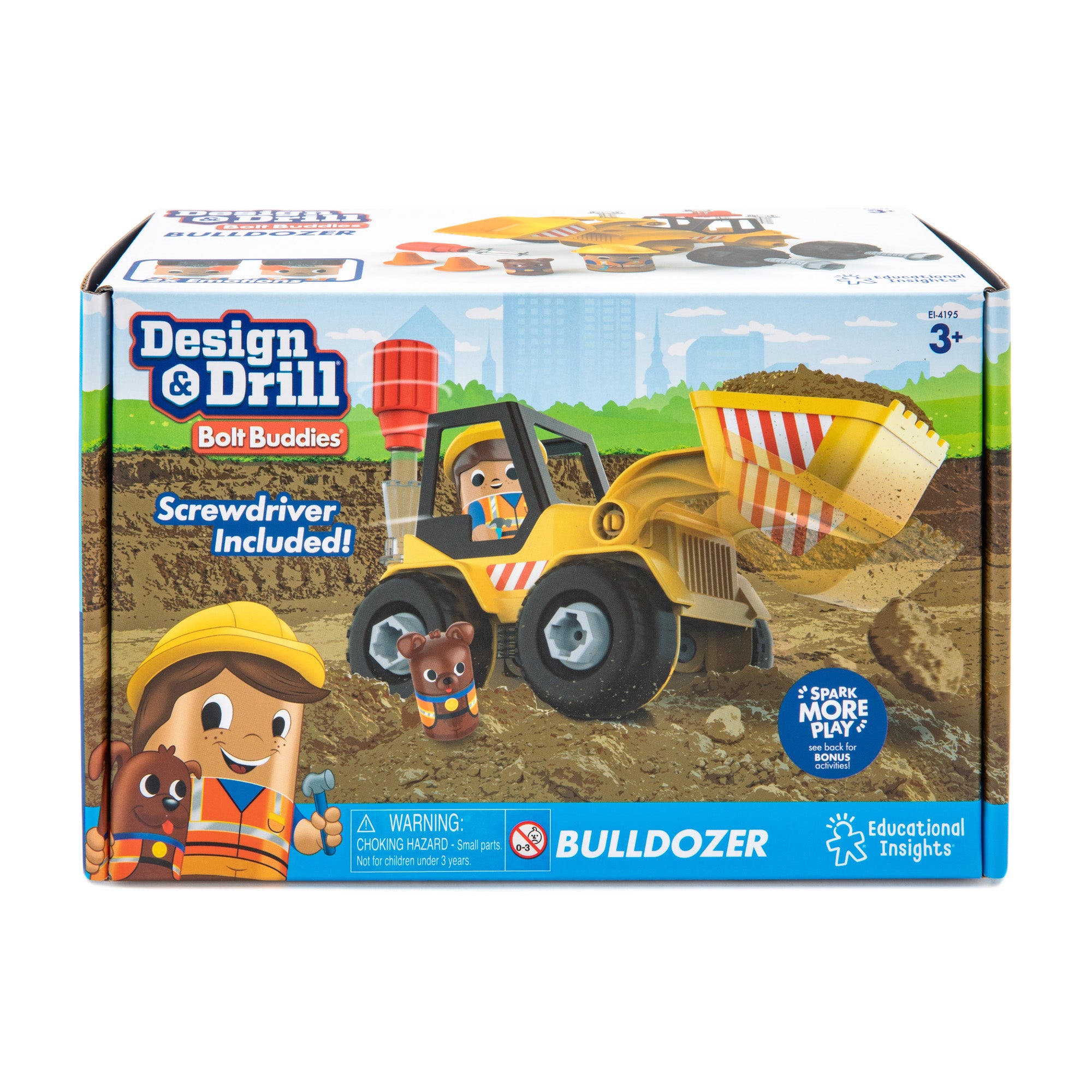 Educational Insights Design & Drill Bolt Buddies Bulldozer - Interactive Construction Toy - Image 2