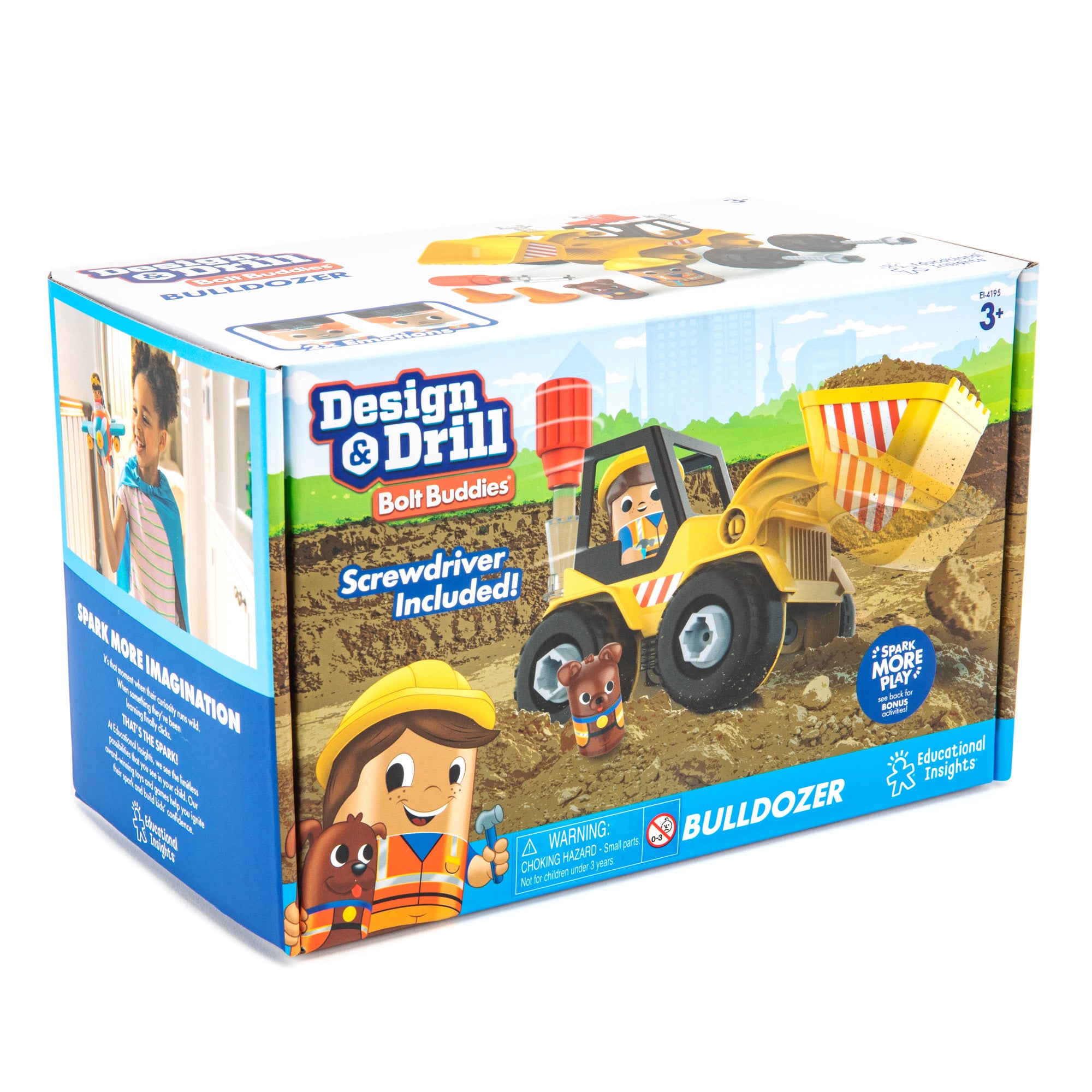 Educational Insights Design & Drill Bolt Buddies Bulldozer - Interactive Construction Toy - Image 3
