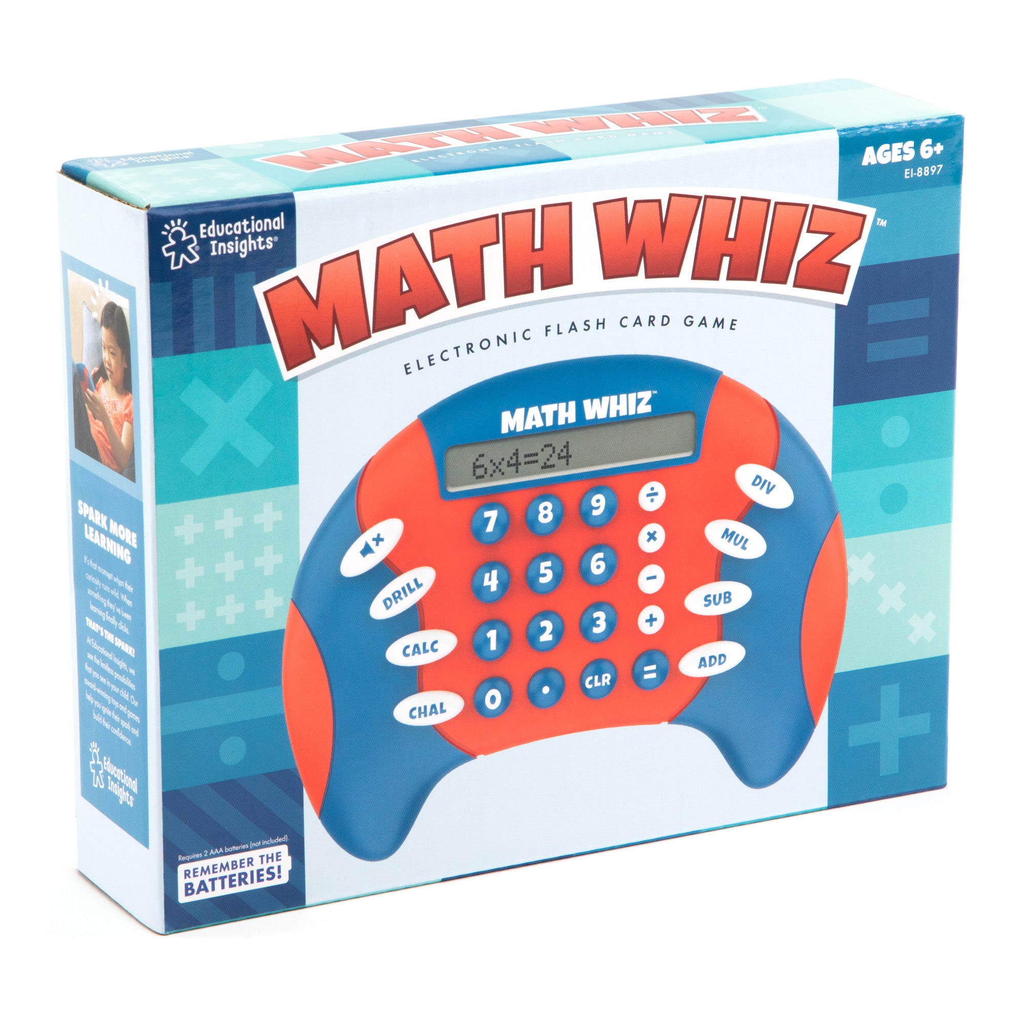 Educational Insights Math Whiz Handheld Electronic Math Game for Ages 6+ - Image 2