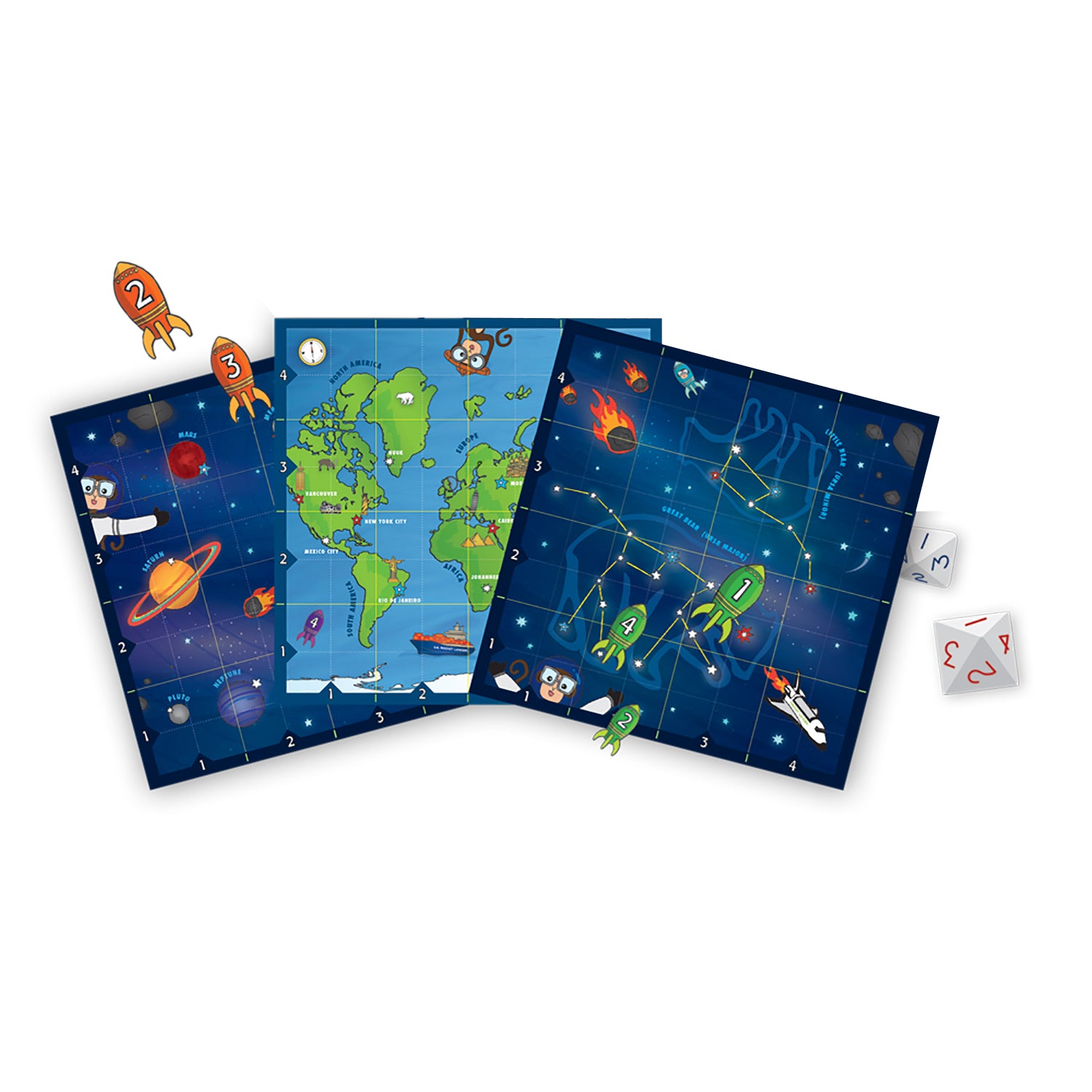 Griddly Kids Rocket Lander Graphing Game - Strategic STEM Challenge - Image 2