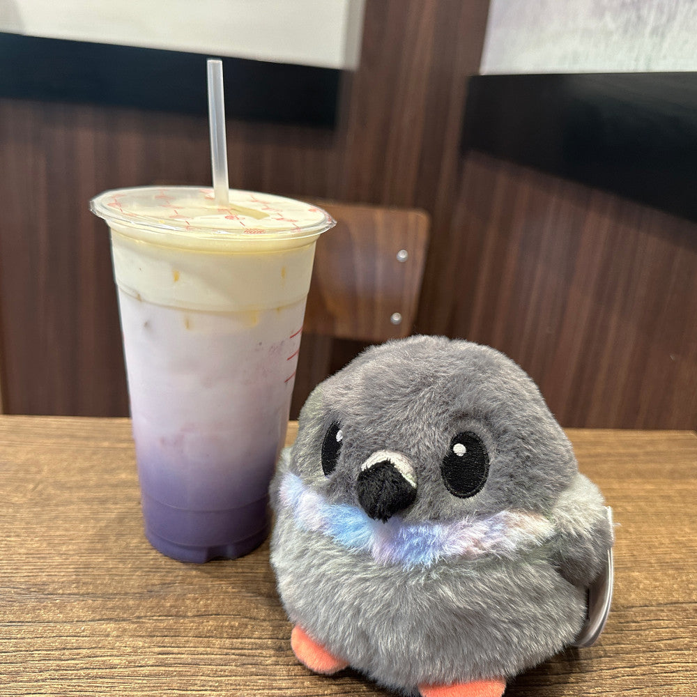 Borbs Whimsical Pigeon Plush with Rainbow Neck - Medium Size - Image 6