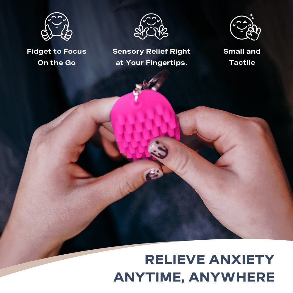 Hedgehog Fidget Keychain ?C Captivating Pink - Image 4