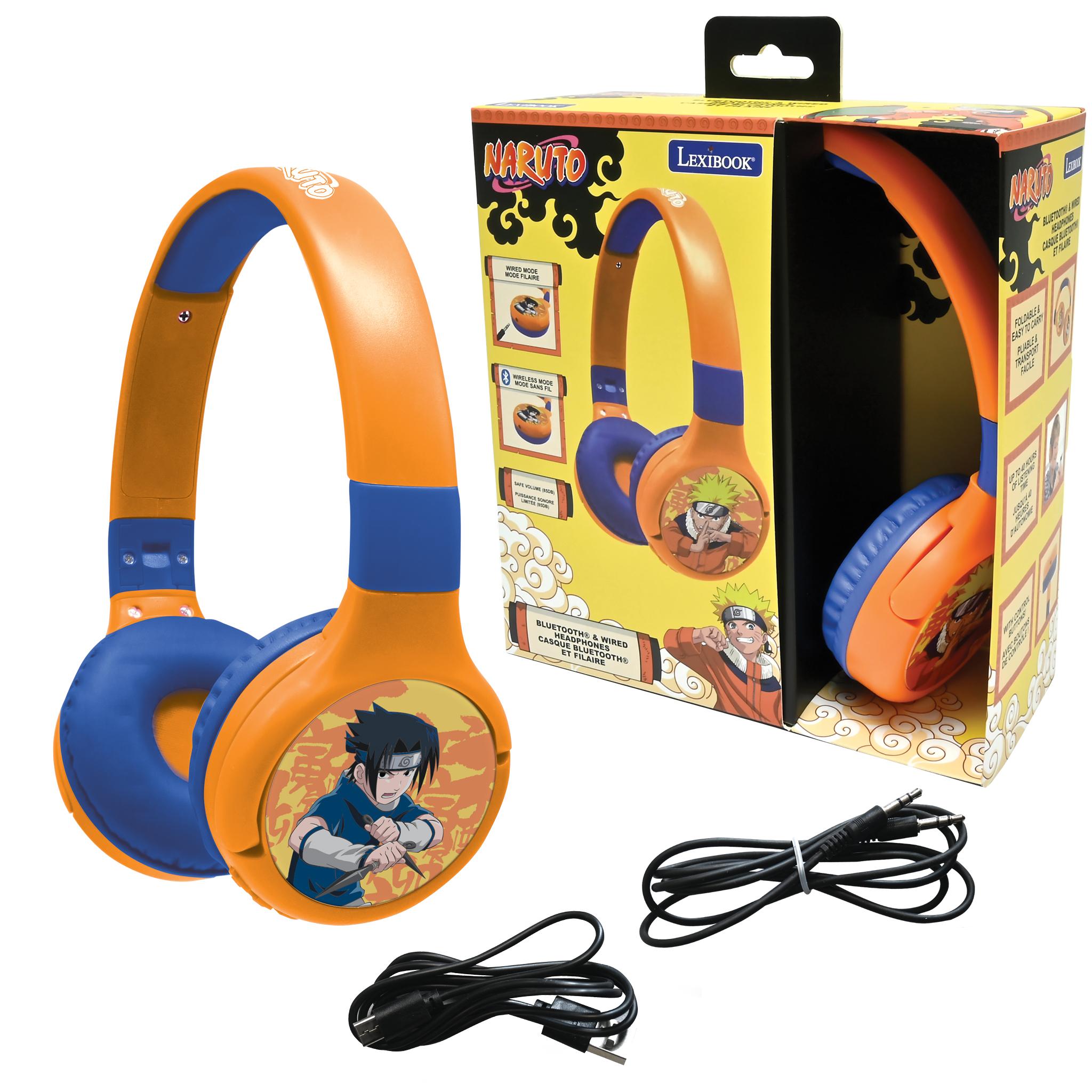 Naruto 2-in-1 Bluetooth & Wired Foldable Headphones - Sasuke & Naruto Design - Image 2
