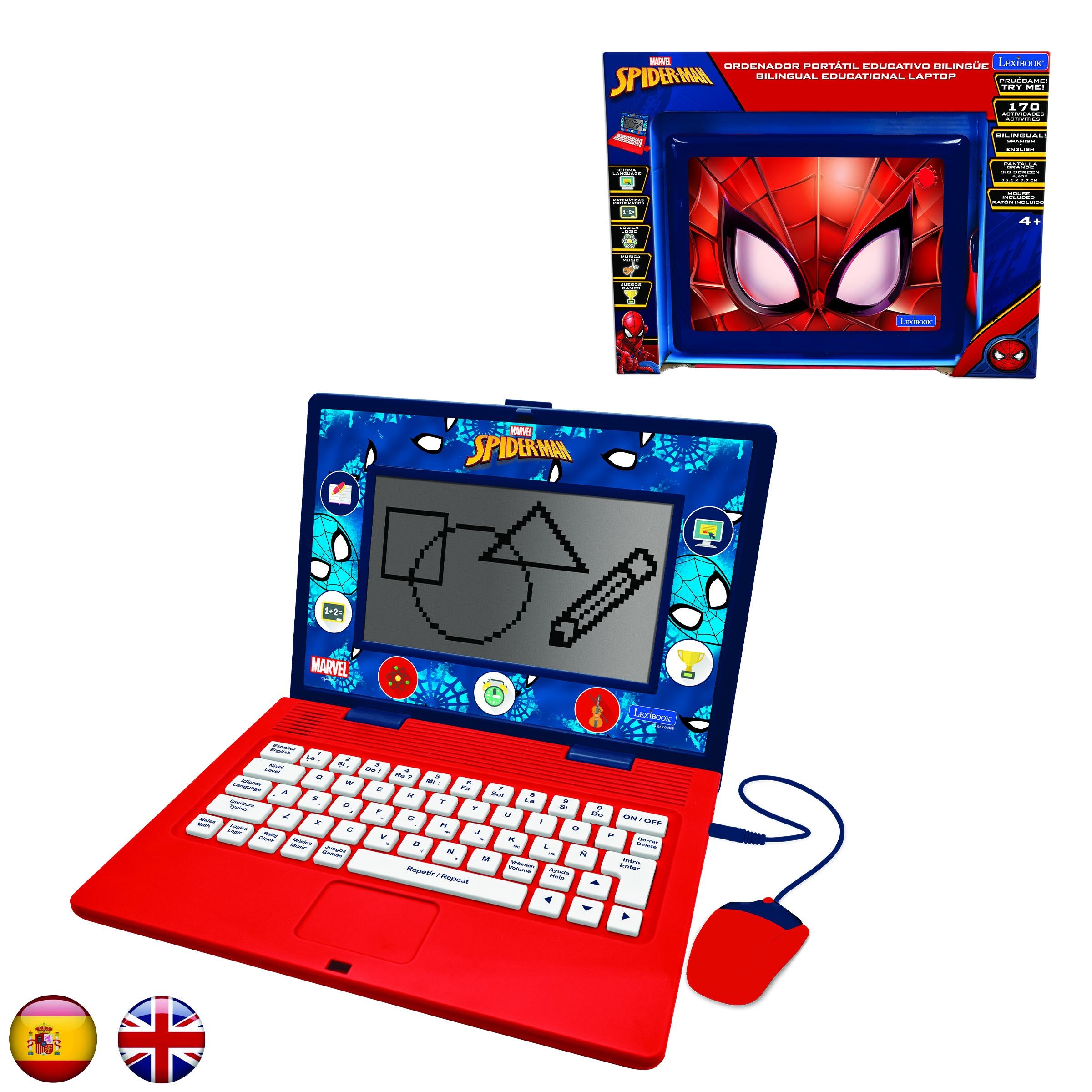 Spiderman Bilingual Educational Laptop with 170 Educational Activities and 6.7?? Screen