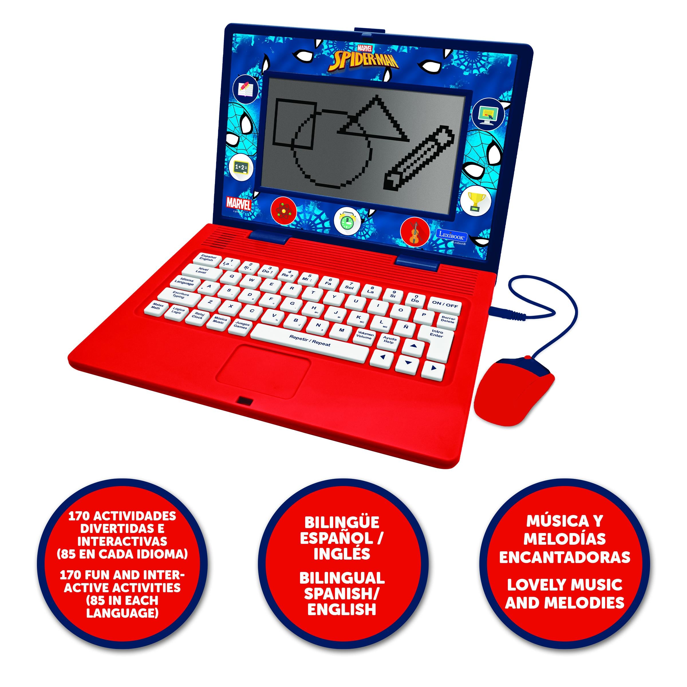 Spiderman Bilingual Educational Laptop with 170 Educational Activities and 6.7?? Screen - Image 3