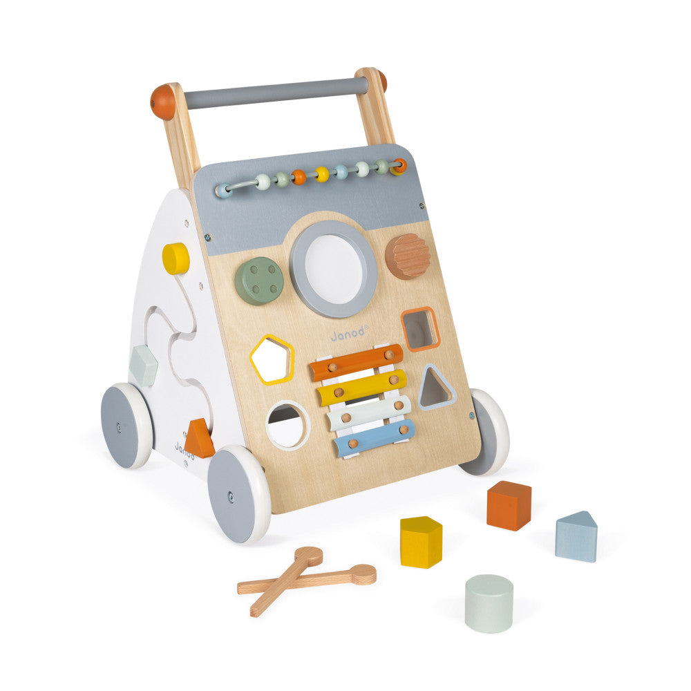 Janod Sweet Cocoon - Multi-Activity Wooden Baby Walker - Image 2
