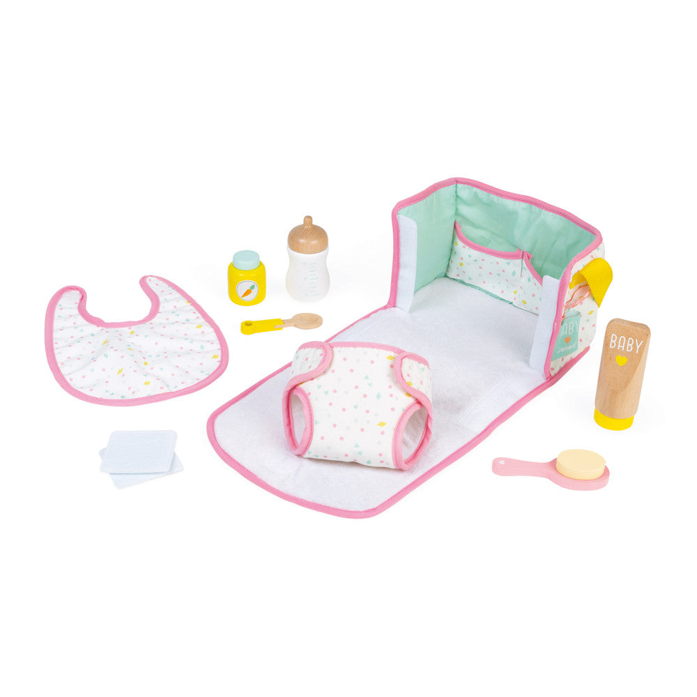 Janod Wooden Doll Nursery & Changing Playset - Image 3