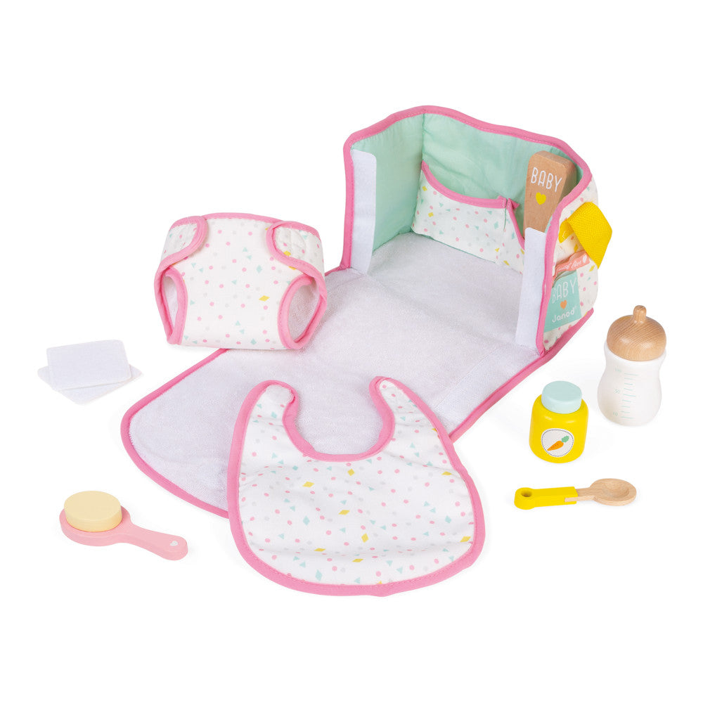 Janod Wooden Doll Nursery & Changing Playset - Image 4
