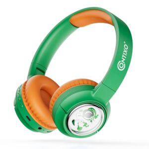 Contixo KB6 Kids Colorful LED Bluetooth Headphones - Safe Volume & Mic