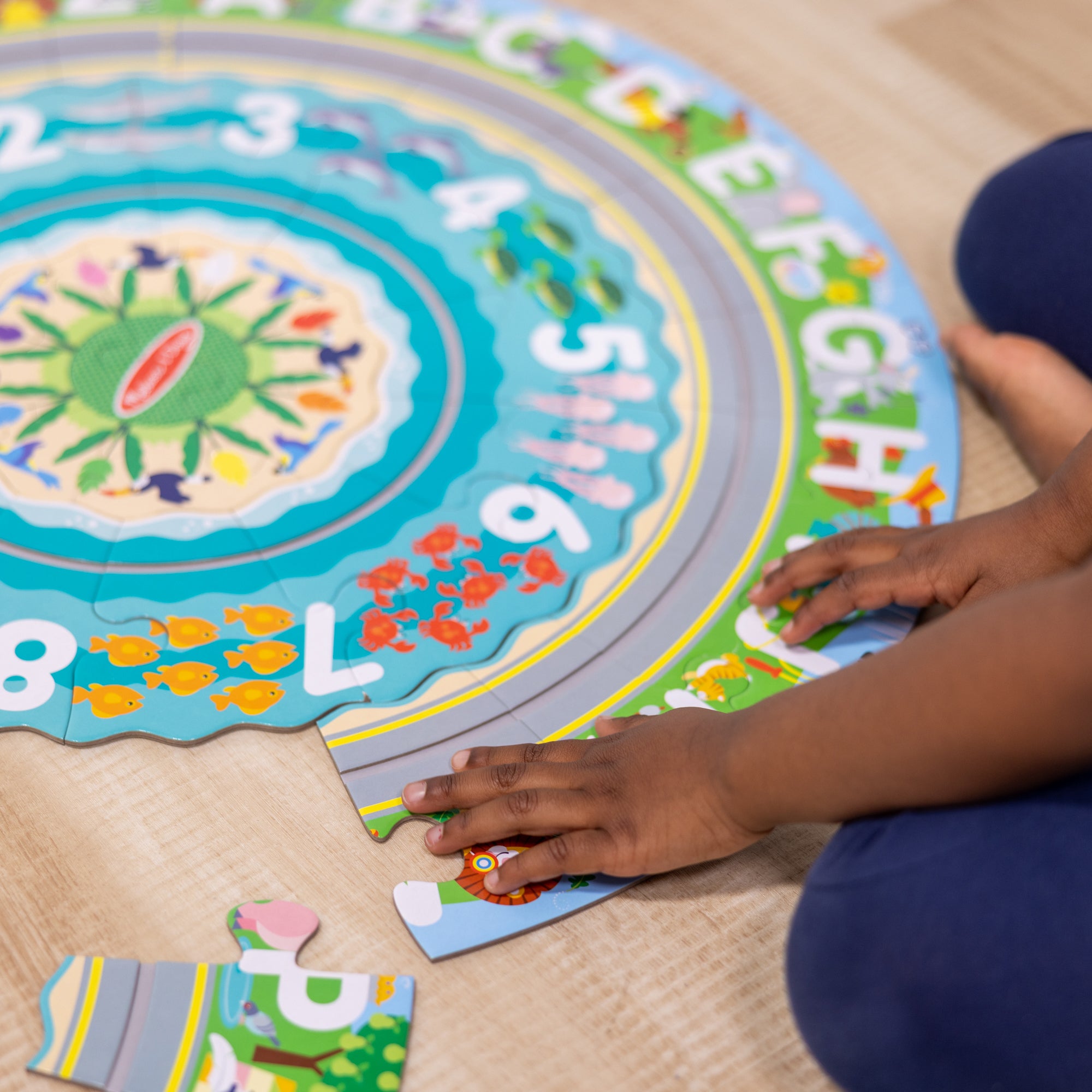 Melissa & Doug Round the Shore 48-Piece Floor Puzzle & Play Set - Image 4