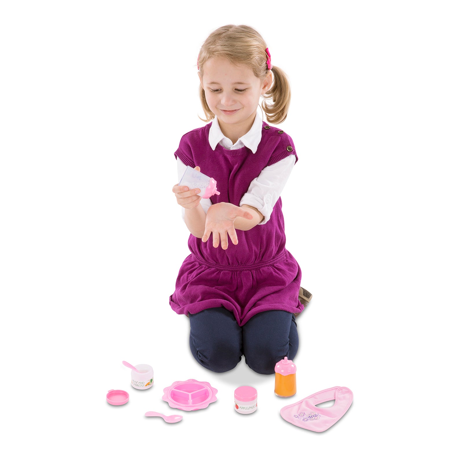 Melissa & Doug Mine to Love Baby Doll Mealtime Playset - Image 3