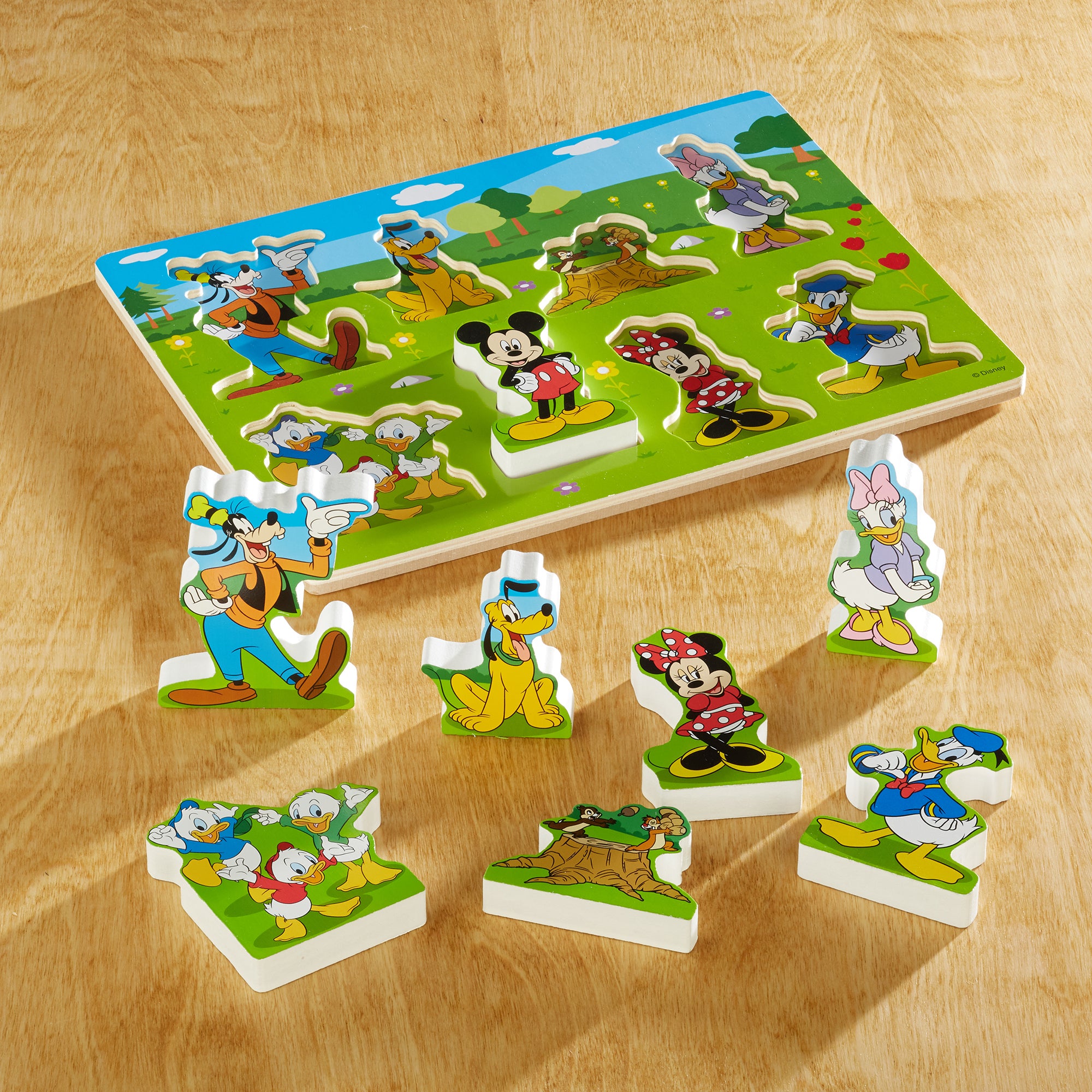 Melissa & Doug Mickey Mouse 8-Piece Wooden Chunky Puzzle - Image 3