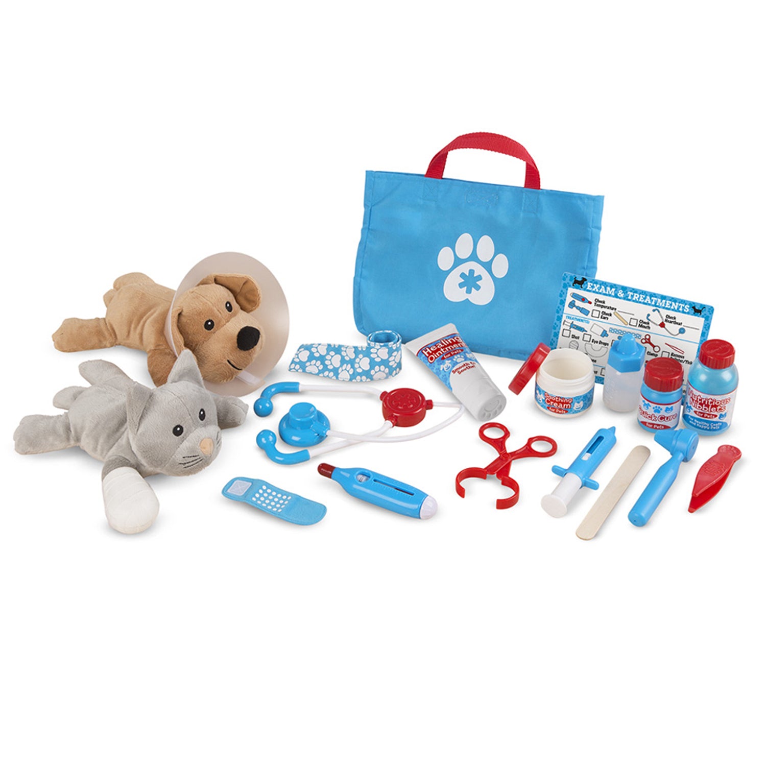 Melissa & Doug Pet Vet Play Set - 24-Piece Examine & Treat Kit - Image 2