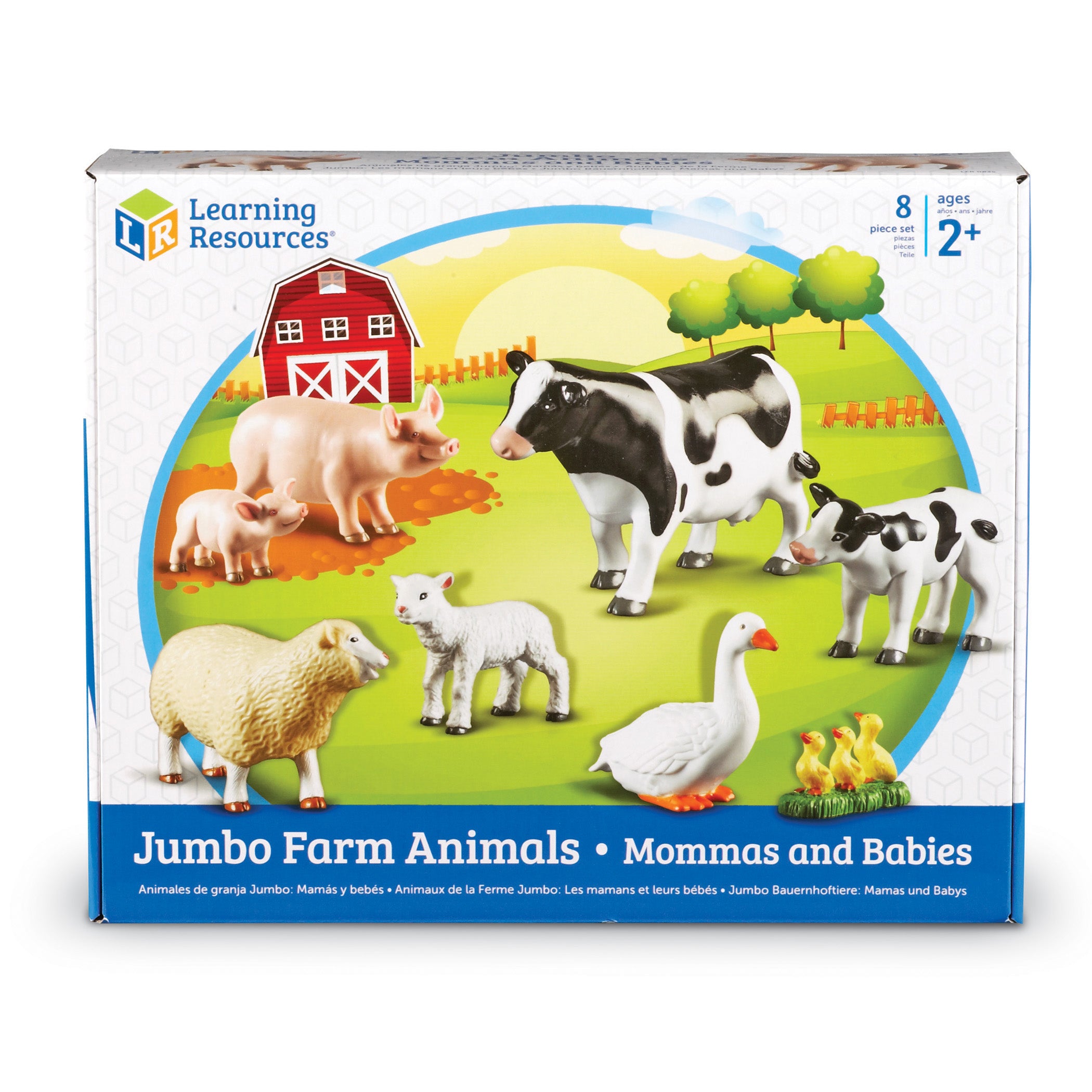 Learning Resources Jumbo Farm Animals: Mommas And Babies Set - Image 2