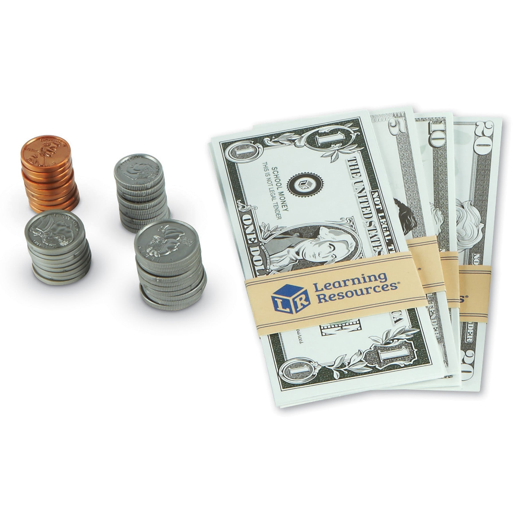 Learning Resources Pretend and Play Money - 300 Pieces of Play Bills and Coins - Image 5