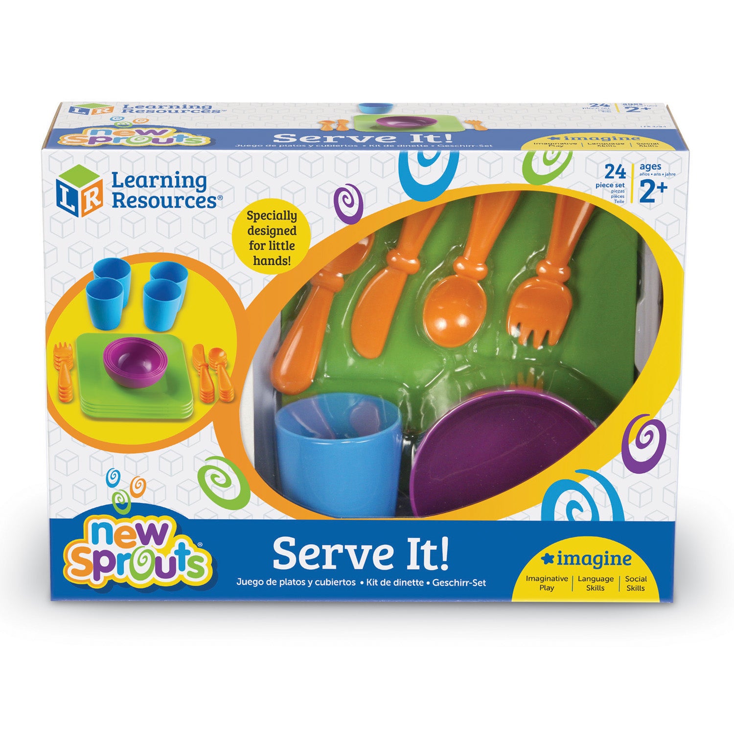 Learning Resources 24-Piece New Sprouts Serve it! Dish Set - Image 2
