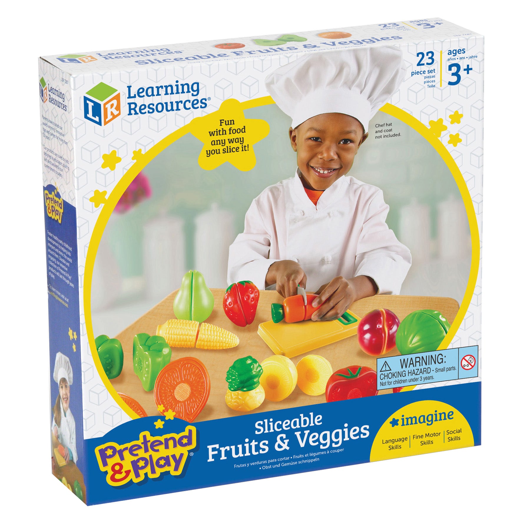 Learning Resources Pretend & Play Sliceable Fruits & Veggies Set - Image 2