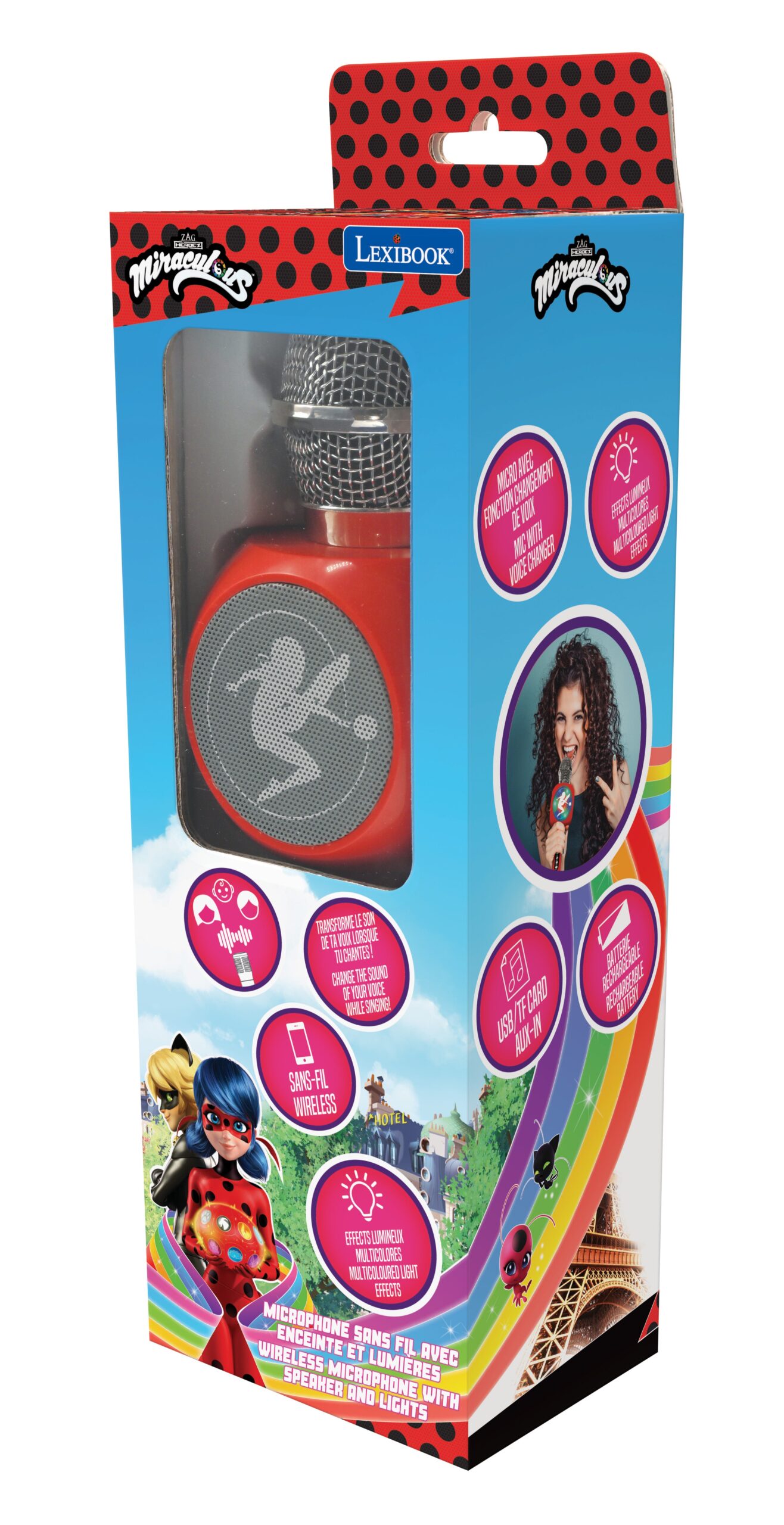 Miraculous LED Bluetooth Karaoke Microphone with Voice Changer - Image 2