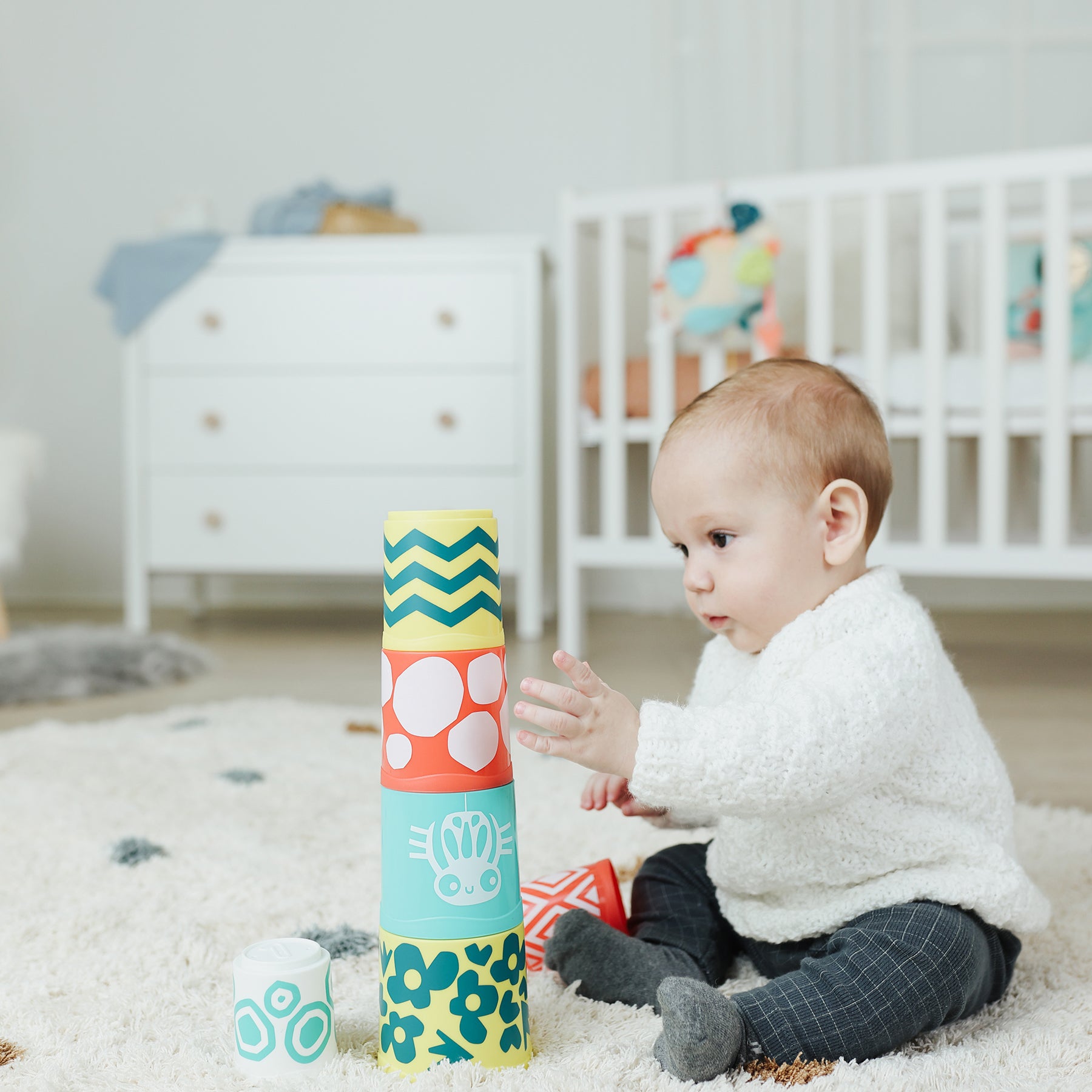 Miniland Feel to Learn - Eco-Friendly Stacking Cups - Image 3