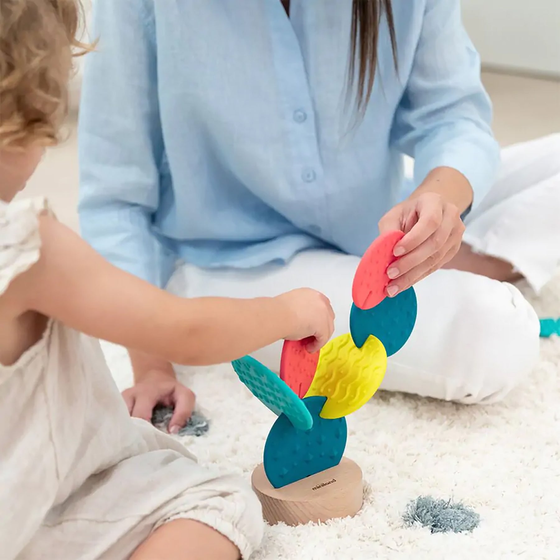 Miniland Feel to Learn Sensory Cactus ?C Multi-Texture Silicone Teether and Stacking Toy - Image 4