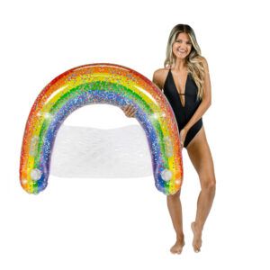 PoolCandy Rainbow Glitter Large Sun Chair ?C Classic Rainbow