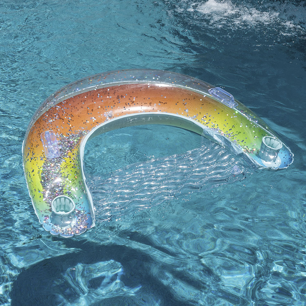 PoolCandy Rainbow Haze Glitter Large Sun Chair - Multicolor - Image 2