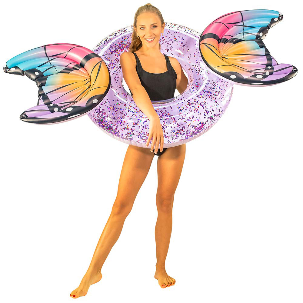 PoolCandy Glitter Butterfly 40-Inch Pool and Beach Tube - Image 3