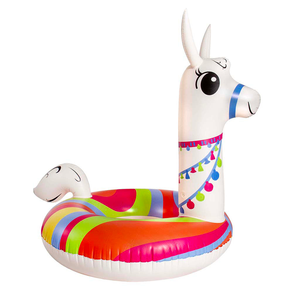 Jumbo Glitter Llama Inflatable Pool Tube - 48" Party Float