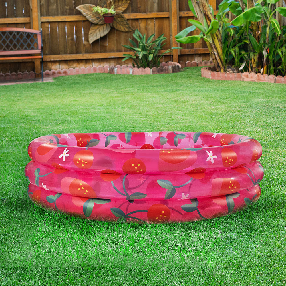 PoolCandy 60" Inflatable Sunning Pool - Strawberries & Cherries Design - Image 2