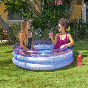 PoolCandy Mermaid Collection Deluxe Sunning Pool 60x15 inch with Glitter