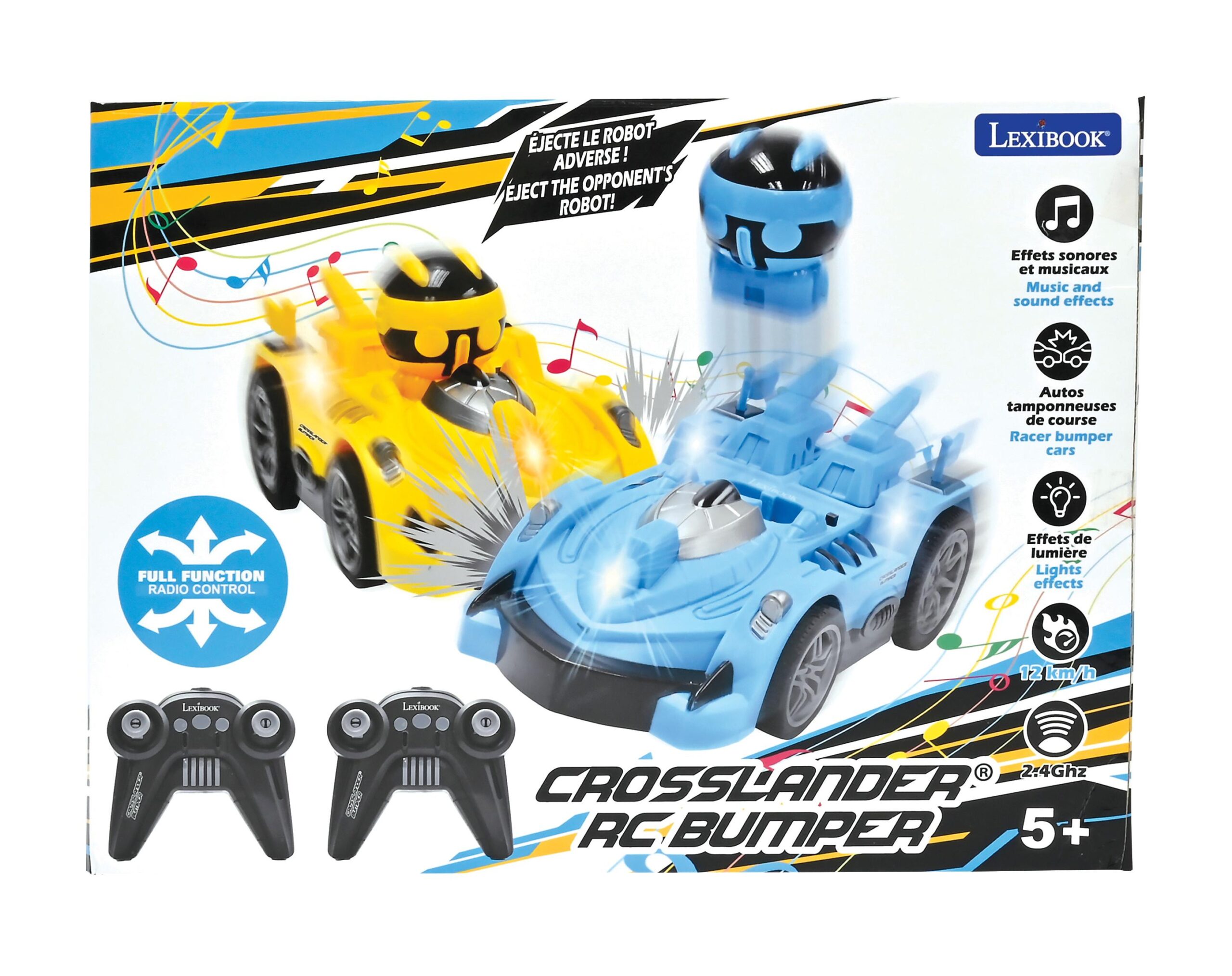 LEXIBOOK Crosslander Bumper Radio-Controlled Cars with Removable Figures - Image 6