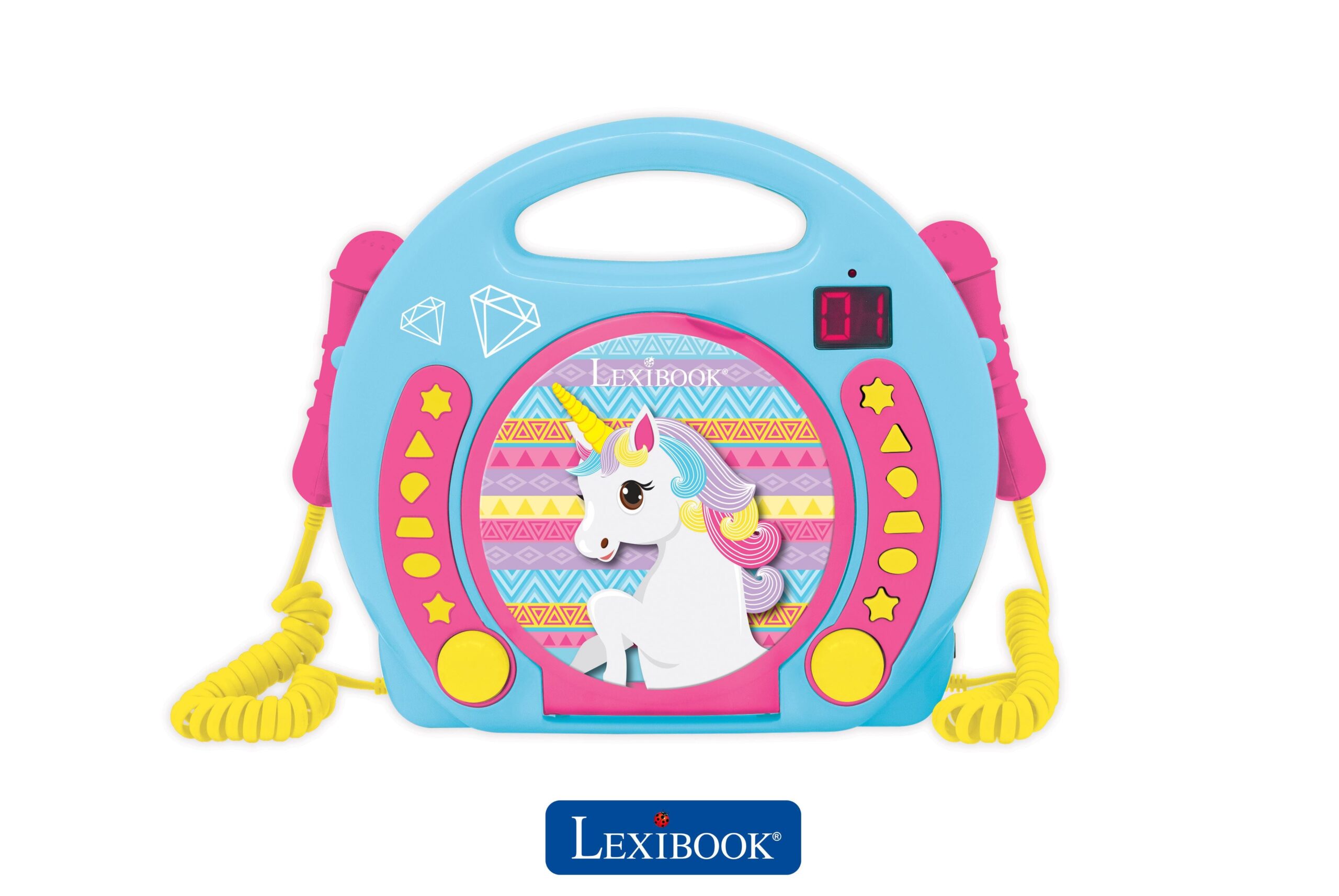 Lexibook Unicorn-Themed Portable CD Player with Dual Microphones - Image 2