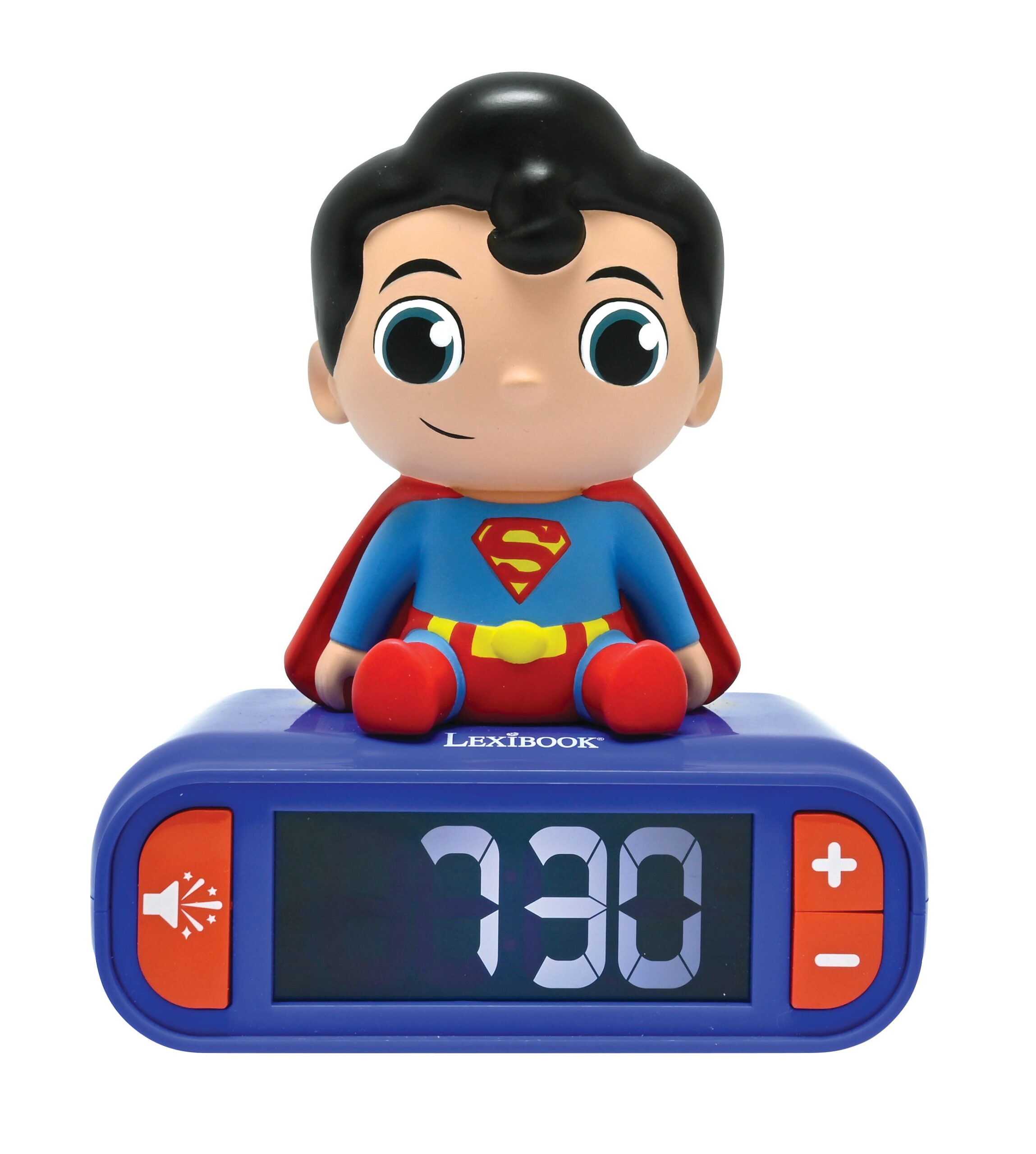 Superman-Themed Night Light and Sound Alarm Clock - Blue - Image 2
