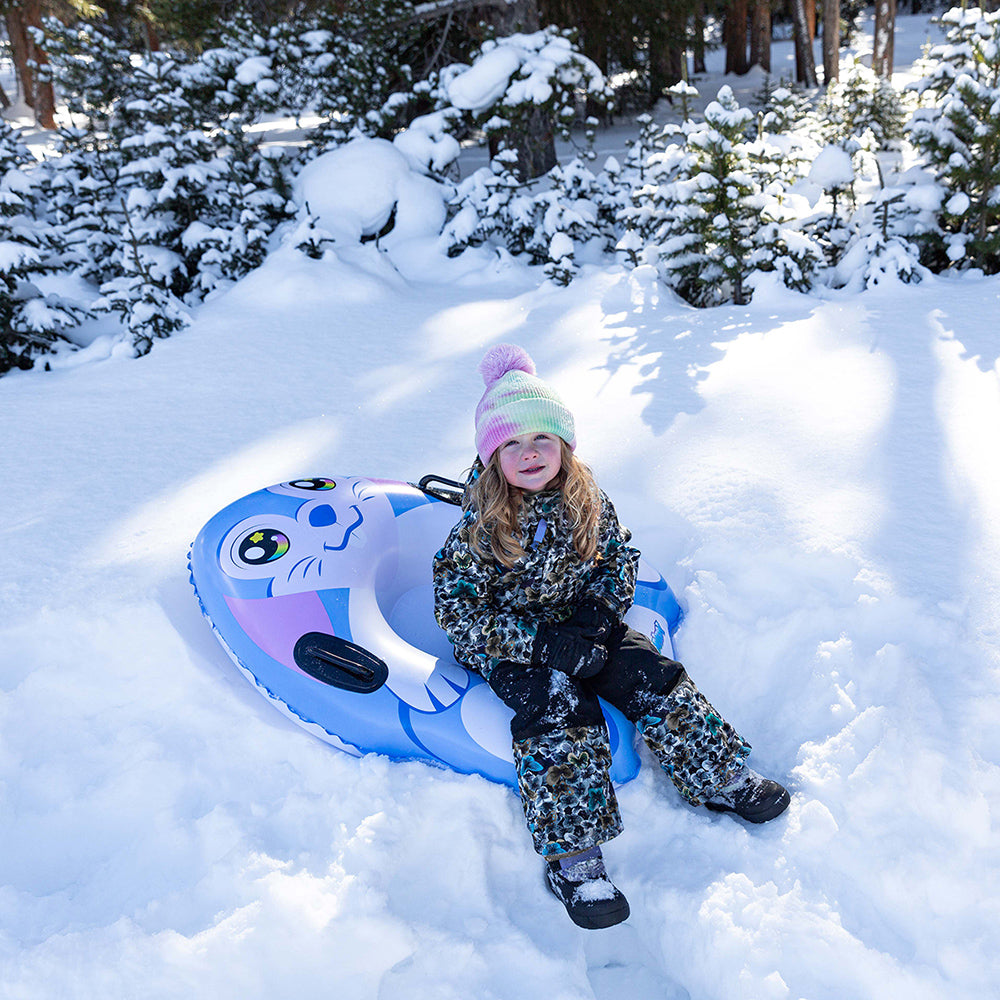 SnowCandy Snow Bunny Inflatable Snow Sled for Kids - Image 3