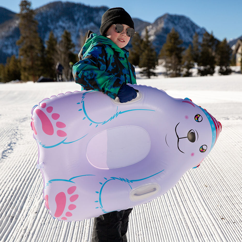 SnowCandy Polar Bear Inflatable Snow Sled for Kids - Image 2