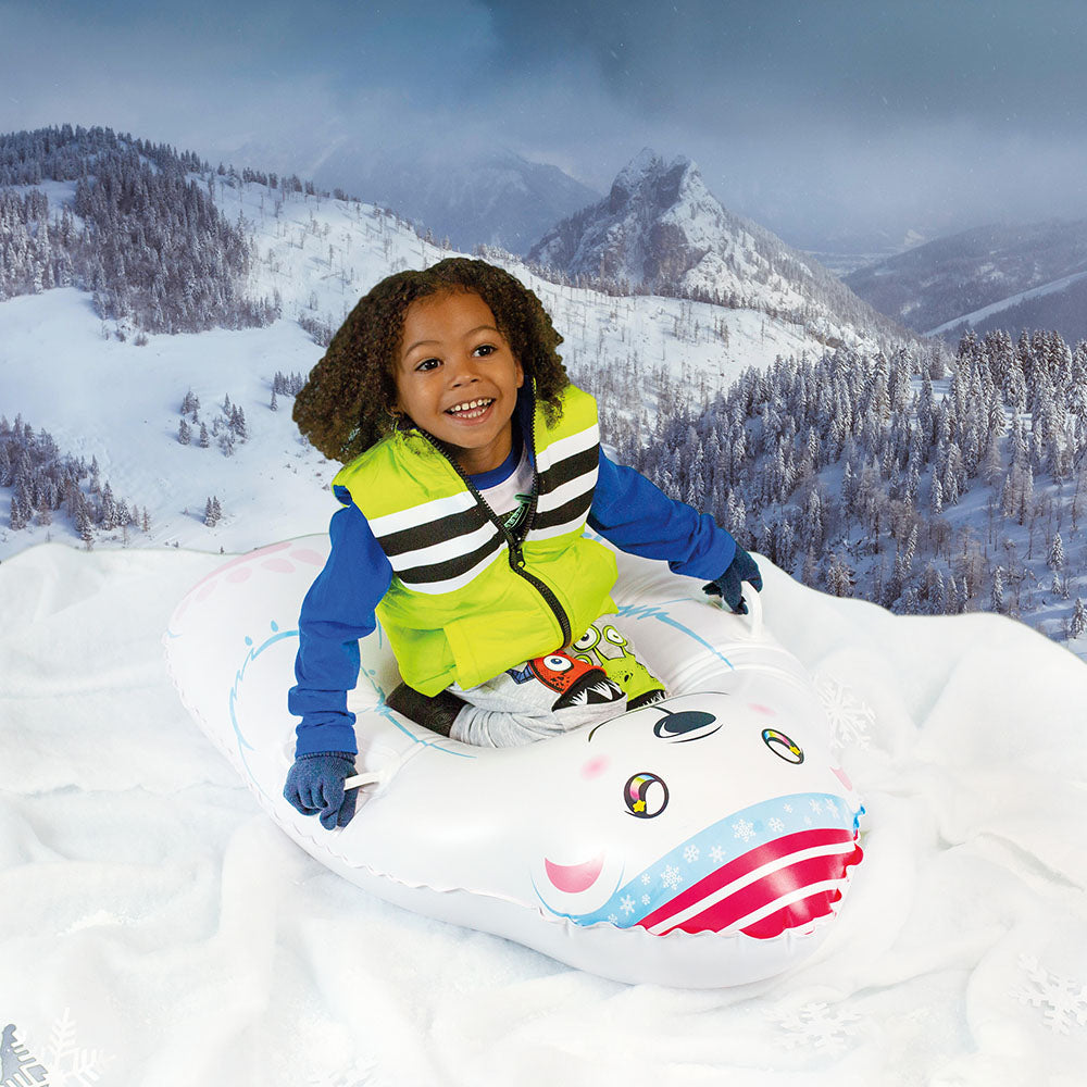 SnowCandy Polar Bear Inflatable Snow Sled for Kids - Image 3