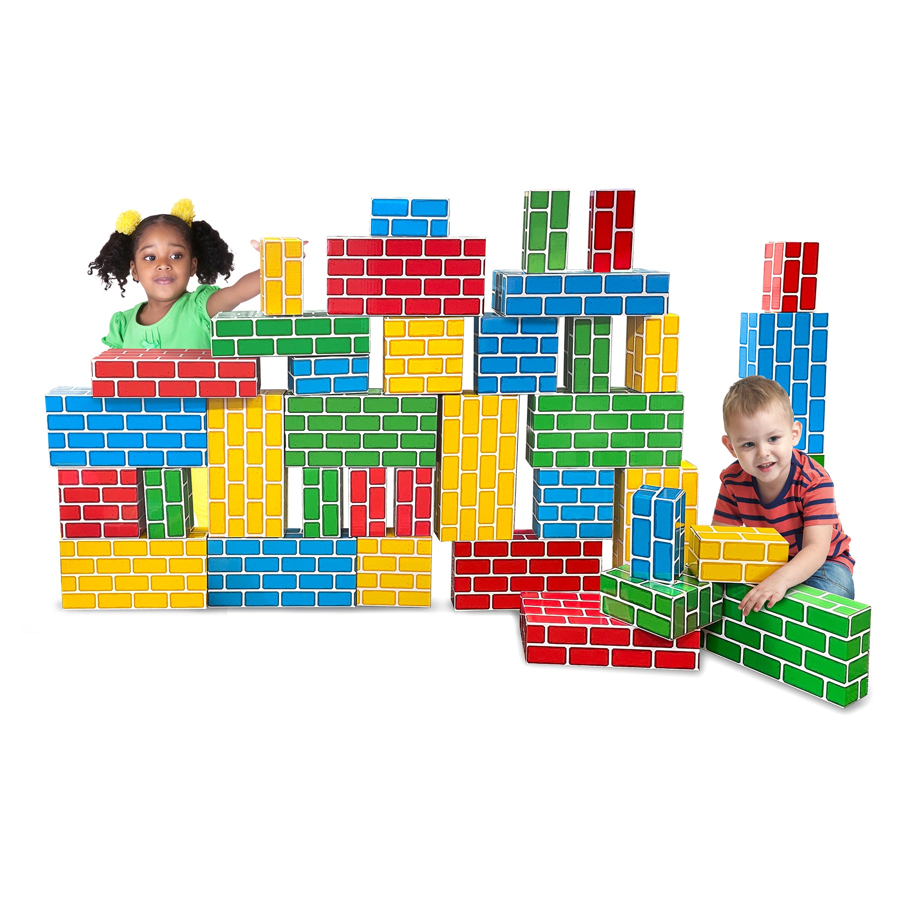 Teacher Created Resources Vibrant Easy-Stack Cardboard Blocks - 40 Piece Set - Image 3