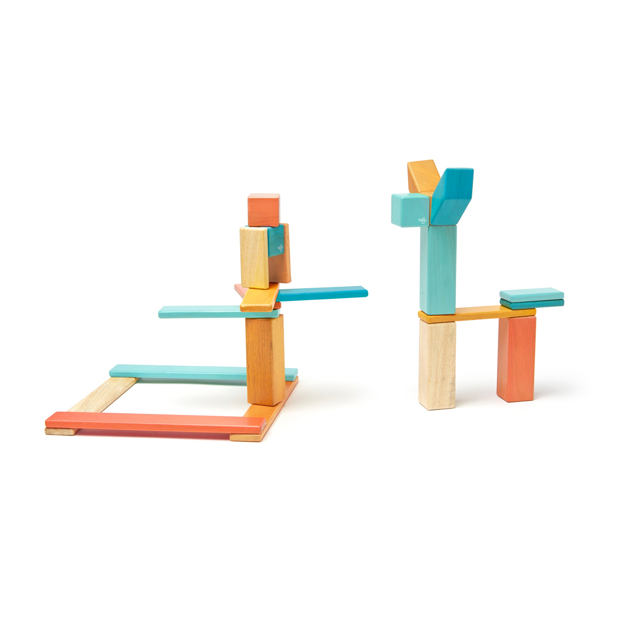 Tegu Magnetic Wooden Blocks, 24-Piece Set, Sunset - Image 2
