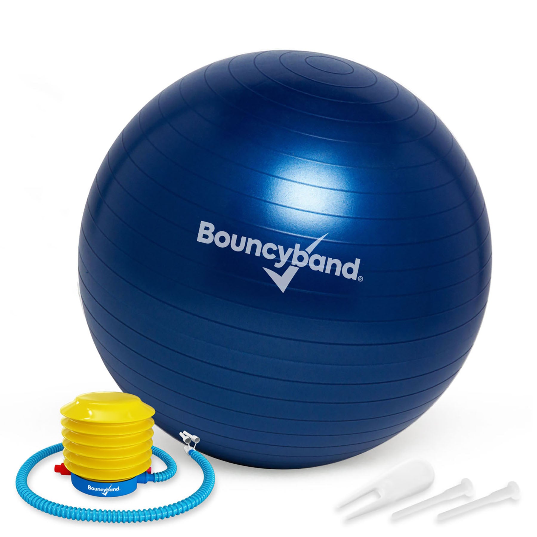 Bouncyband Anti-Burst Balance Ball, 65cm, Non-Slip, Blue - Image 2