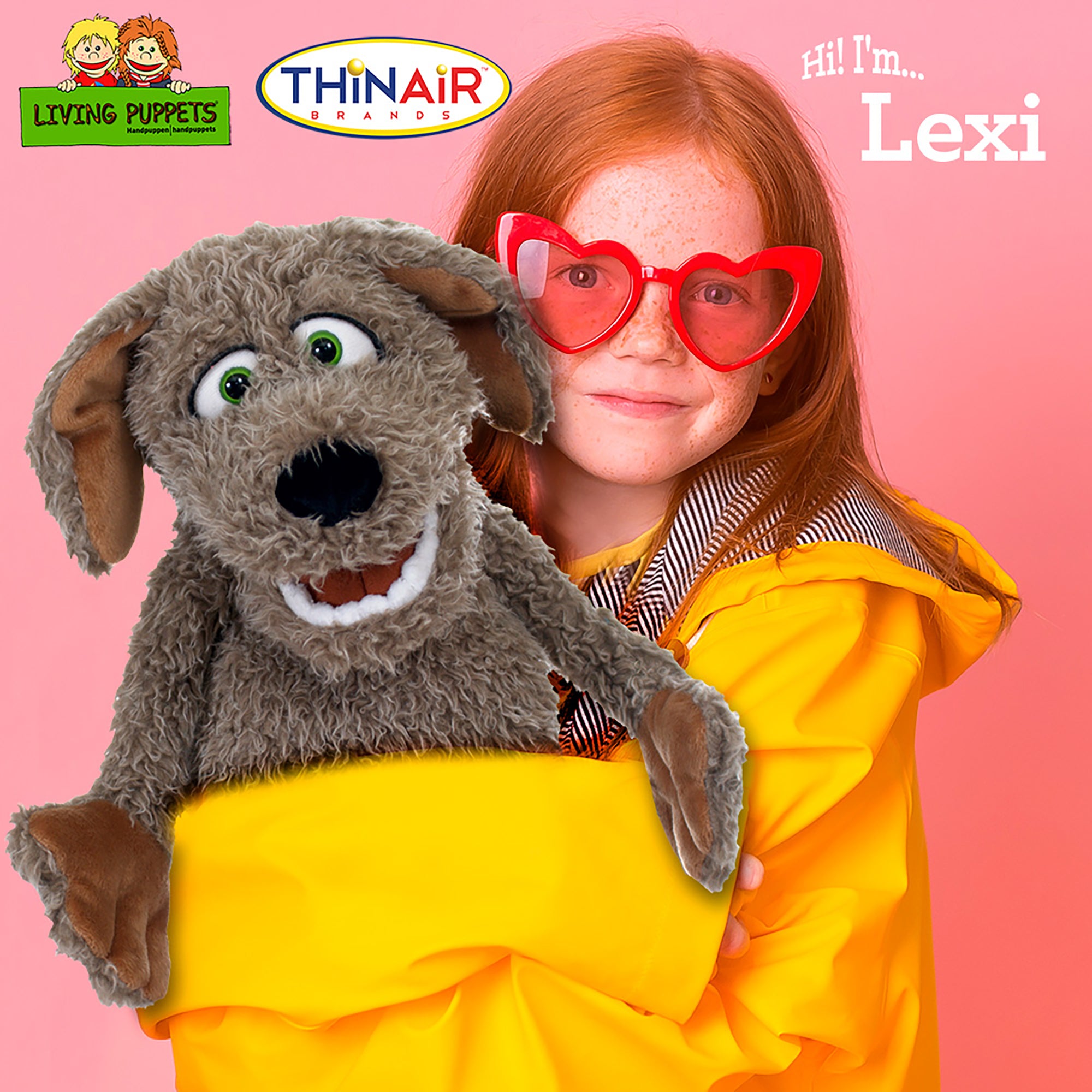 Living Puppets Lexi The Brown Dog - 19" Plush Hand Puppet - Image 3