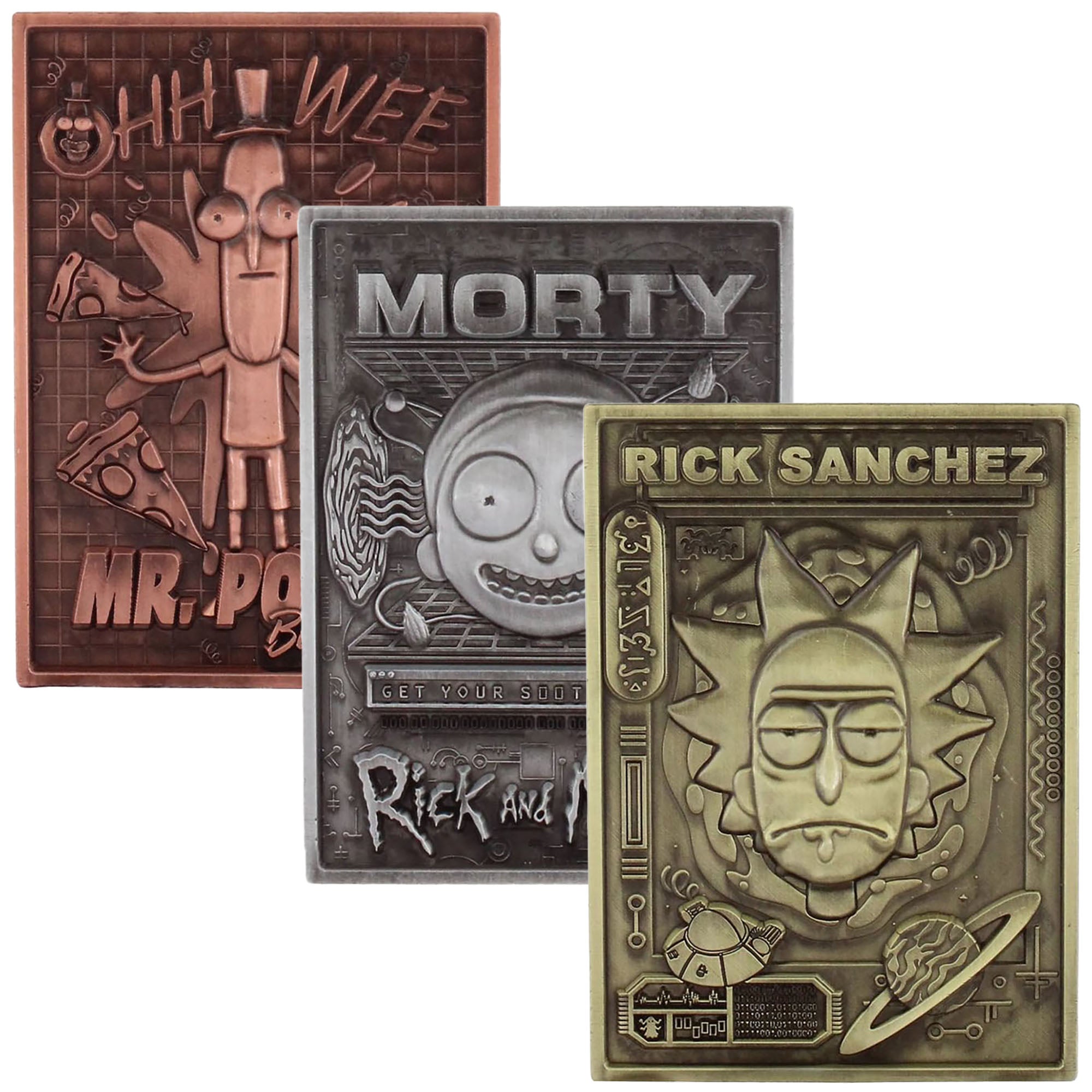 Exquisite Gaming Rick & Morty Digiplate Starter Pack with 3 Collectible Metal Cards & Phone Stand - Image 3