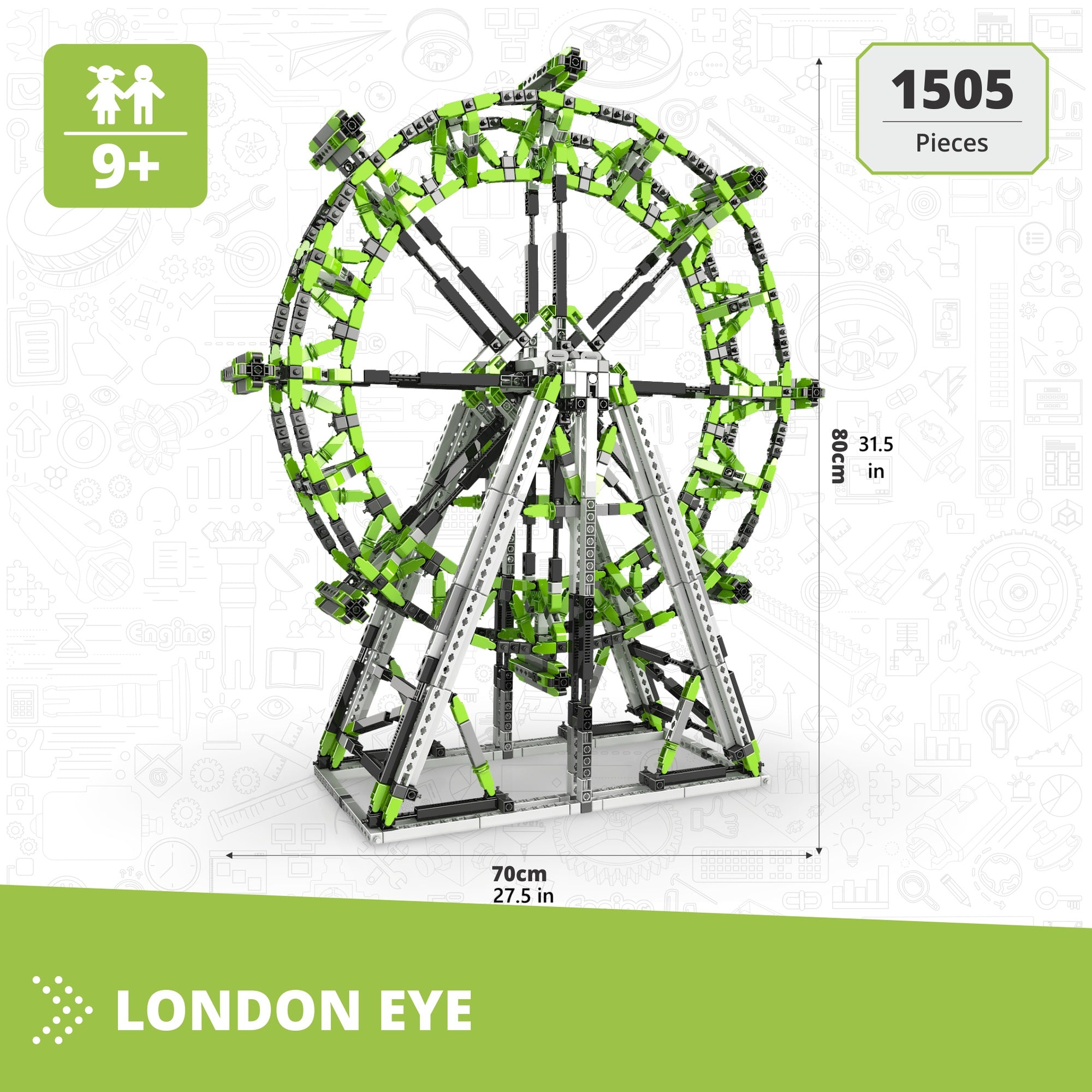 Engino Mega Builds: London Eye Motorized Building Set - 1505pcs - Image 2