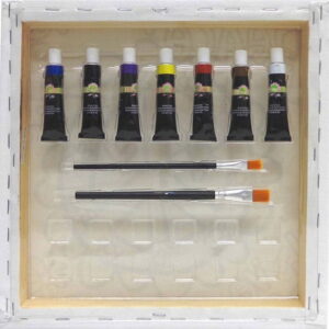 Paintadoodle Grizzly Bear Art Kit 12x12 Canvas Painting Set