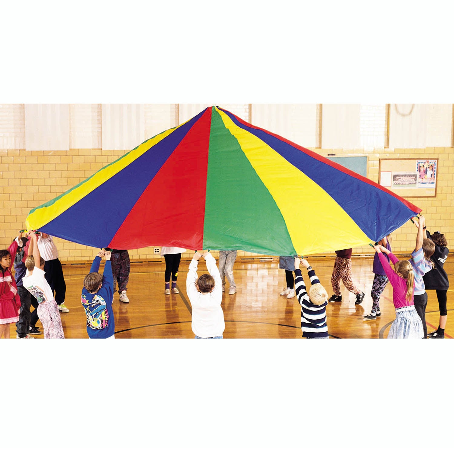 Martin Sports Multi-Colored Nylon Parachute, 20' Diameter with 16 Handles - Image 2